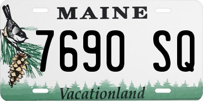 ME license plate 7690SQ
