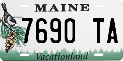 ME license plate 7690TA