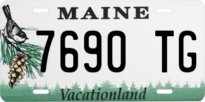 ME license plate 7690TG