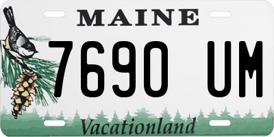 ME license plate 7690UM