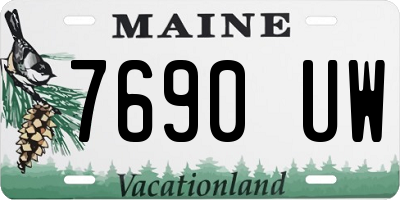 ME license plate 7690UW