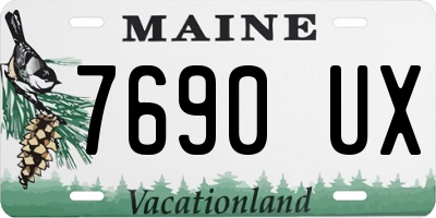 ME license plate 7690UX