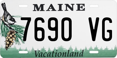 ME license plate 7690VG