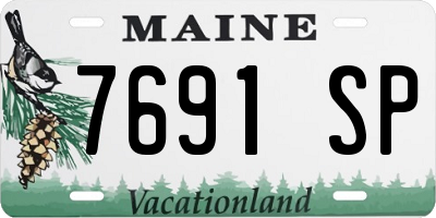 ME license plate 7691SP