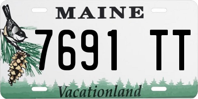 ME license plate 7691TT