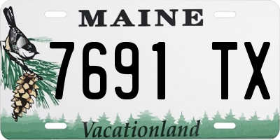 ME license plate 7691TX