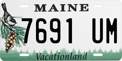 ME license plate 7691UM