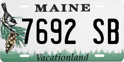 ME license plate 7692SB