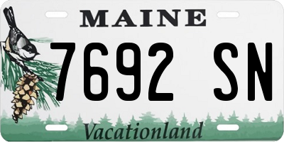 ME license plate 7692SN
