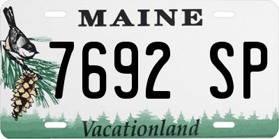 ME license plate 7692SP