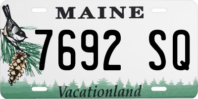 ME license plate 7692SQ