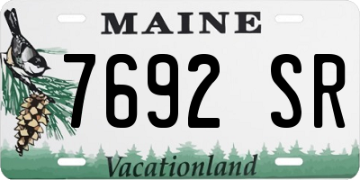ME license plate 7692SR