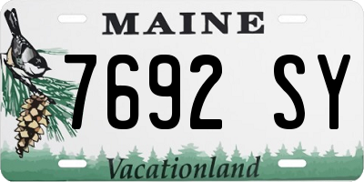 ME license plate 7692SY