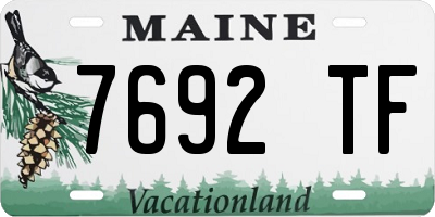 ME license plate 7692TF