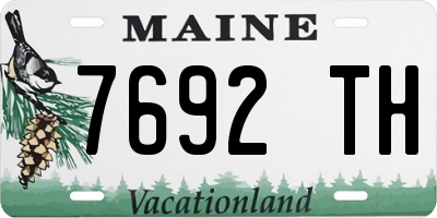 ME license plate 7692TH
