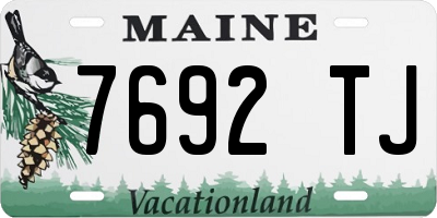 ME license plate 7692TJ