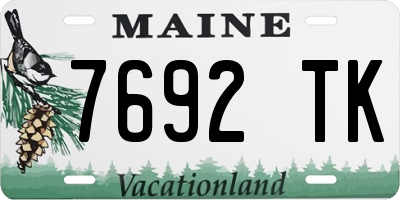 ME license plate 7692TK