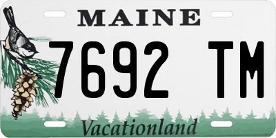 ME license plate 7692TM