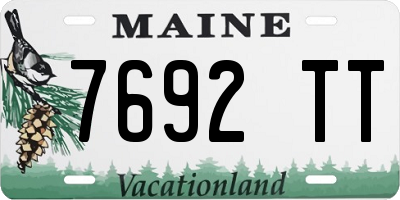 ME license plate 7692TT