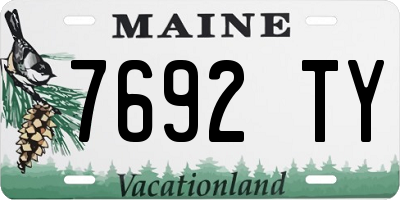 ME license plate 7692TY