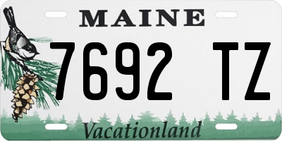 ME license plate 7692TZ