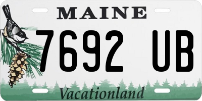 ME license plate 7692UB