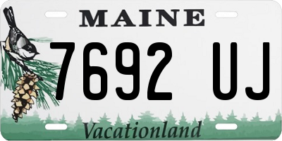 ME license plate 7692UJ