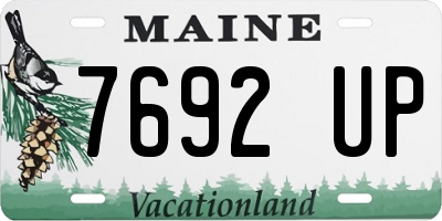 ME license plate 7692UP