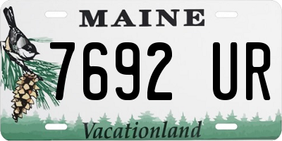 ME license plate 7692UR