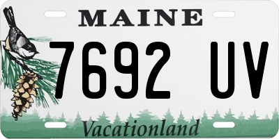 ME license plate 7692UV