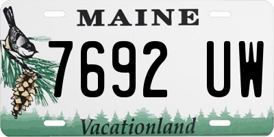 ME license plate 7692UW