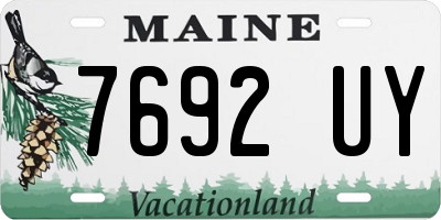 ME license plate 7692UY