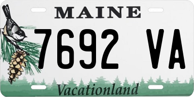 ME license plate 7692VA