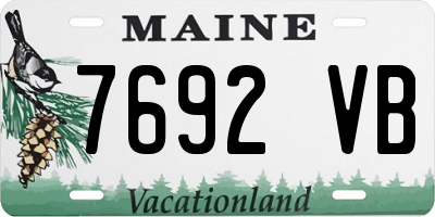 ME license plate 7692VB