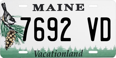 ME license plate 7692VD