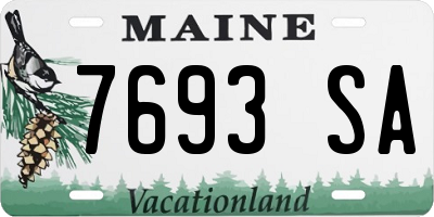 ME license plate 7693SA