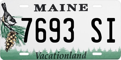 ME license plate 7693SI