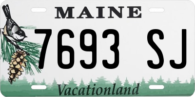 ME license plate 7693SJ