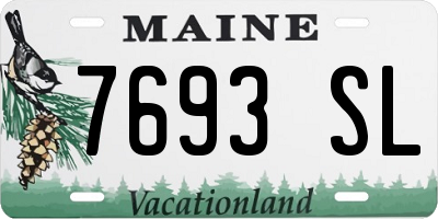 ME license plate 7693SL