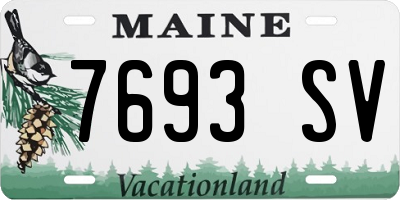 ME license plate 7693SV