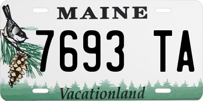 ME license plate 7693TA