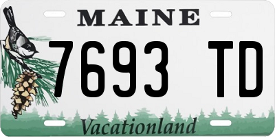 ME license plate 7693TD