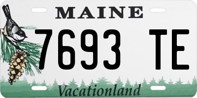 ME license plate 7693TE