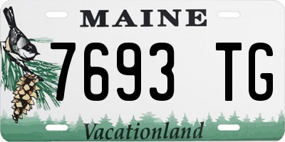 ME license plate 7693TG