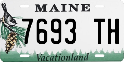 ME license plate 7693TH