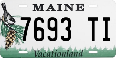 ME license plate 7693TI