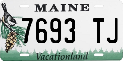 ME license plate 7693TJ
