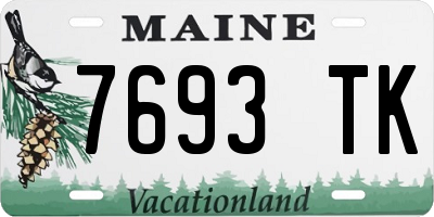 ME license plate 7693TK
