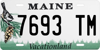 ME license plate 7693TM