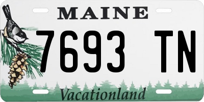 ME license plate 7693TN